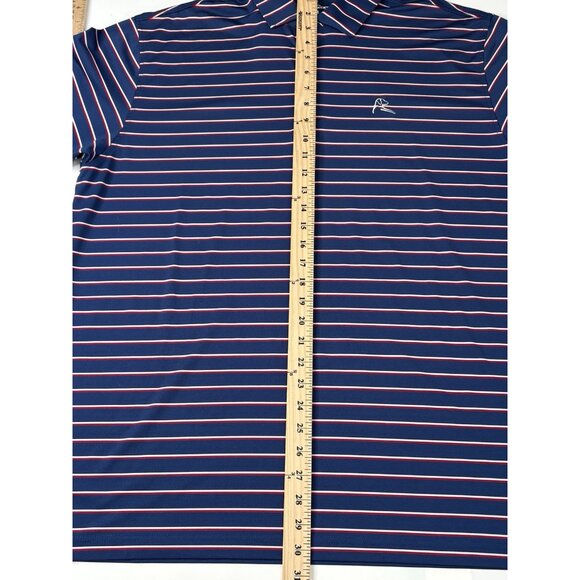 Rhoback Golf Polo Men’s XL Red White Blue US Flag 3 Button Stretch SS - Picture 8 of 13